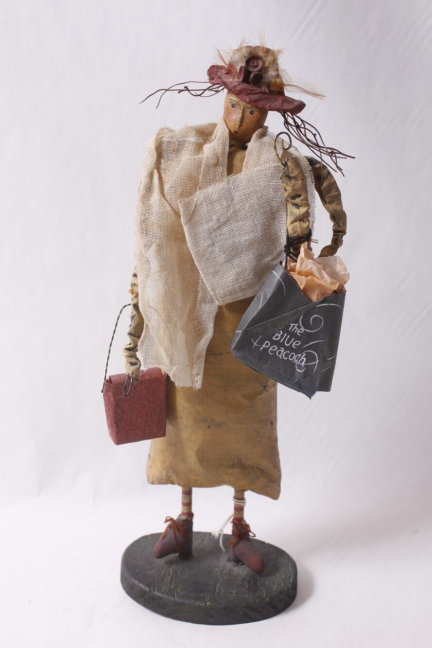 2004 Lang August Moon Garden Girls Figurine Primitive Art ~ 260521-WH 782